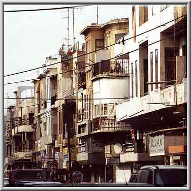 Herzl St., facing north. Tel Aviv, the Middle East, July 15, 2000