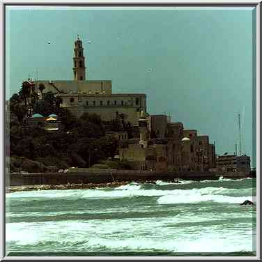 View of Jaffa from Tel Aviv beach. The Middle East, July 15, 2000