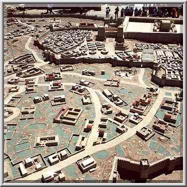 1/50th scale model of Herods temple at Holyland ...[5 words]... above. The Middle East, August 5, 2000