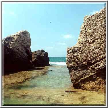 Mediterranean Sea near Dor. The Middle East, August 24, 2000