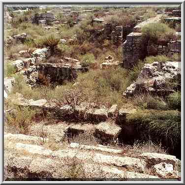 Archeological excavations near Dor. The Middle East, August 24, 2000