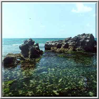 Mediterranean Sea north from Akhziv. The Middle East, September 7, 2000