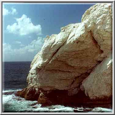 Cliffs of Rosh Hanikra. The Middle East, September 7, 2000