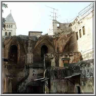 Coptic Monastery in Old City of Jerusalem. The Middle East, September 19, 2000