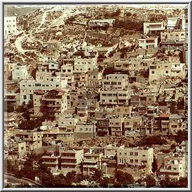 Hills west from Old City of Jerusalem. The Middle East, September 20, 2000