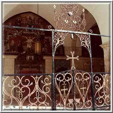 A church in Armenian Quarter of Old City of Jerusalem. The Middle East, September 20, 2000