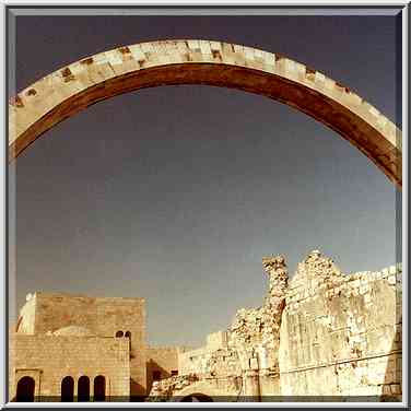 Hurva Arch in Jewish Quarter of Old City of Jerusalem. The Middle East, September 20, 2000