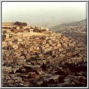 View of Silwan village from a wall of Old City of ...[3 words]... The Middle East, September 20, 2000