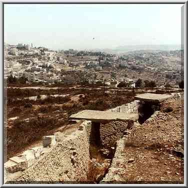 View of Tsur Bahir and Umm Tuba villages behind ...[5 words]... the Middle East, September 21, 2000