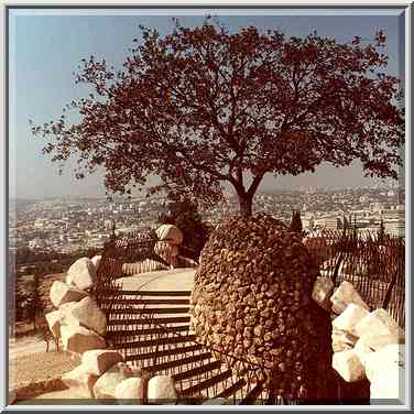 A lookout from a top of a hill at Ramat Rahel. Jerusalem, the Middle East, September 21, 2000