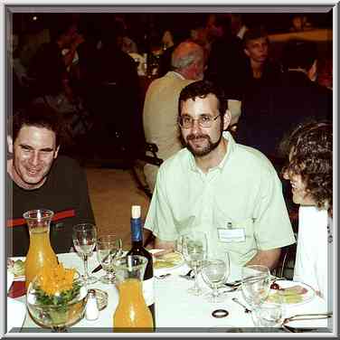 U. Peskin, ..., B. Segev at a final dinner of ...[11 words]... the Middle East, September 21, 2000