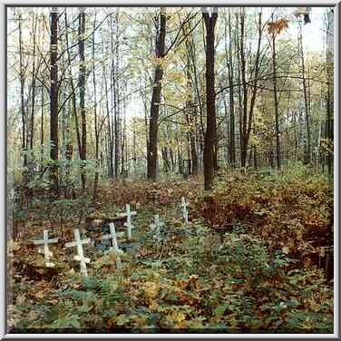 At Smolenskoe Cemetery of Vasilievsliy Island. Sankt Petersburg, Russia, October 9, 2000