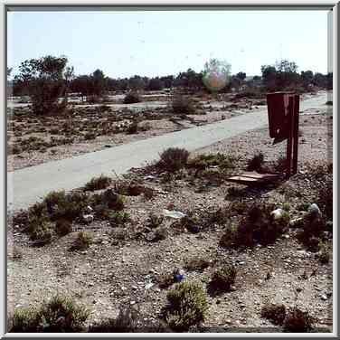 Remains of Atar Nahal Beqa caravan camps ...[30 words]... the Middle East, November 4, 2000