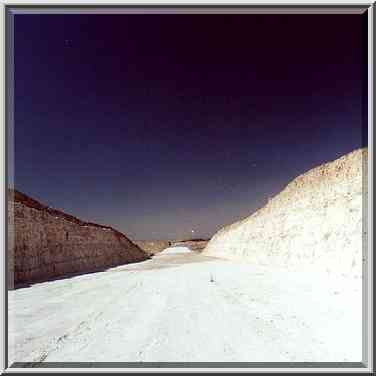 New road through chalkstone of Negev Desert 1 ...[4 words]... The Middle East, November 11, 2000