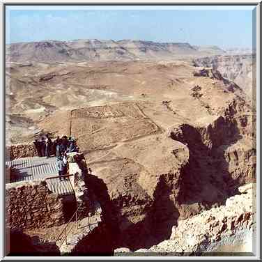 View from north-west corner of Masada, with ...[7 words]... The Middle East, December 7, 2000