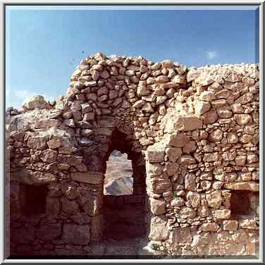 Columbarian Tower, or Dovecot in Masada. The Middle East, December 7, 2000