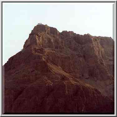 View of Masada Fortress from the north. The Middle East, December 7, 2000