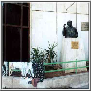 A monument to Avraham Halman in front of the ...[5 words]... the Middle East, December 22, 2000