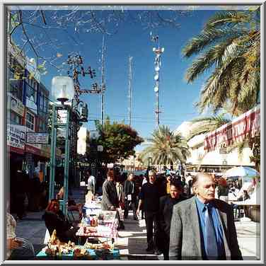 Flea market on K.K.L. pedestrian mall in downtown ...[3 words]... The Middle East, December 22, 2000