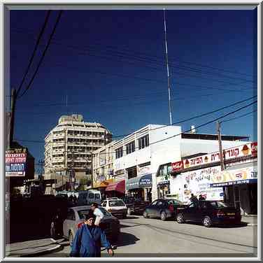 Old City of Beer-Sheva, with Kukuruza Tower on background. The Middle East, December 22, 2000