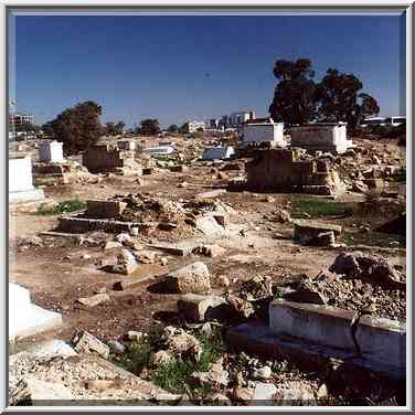 Abandoned Moslem Cemetery in downtown Beer-Sheva. The Middle East, December 22, 2000