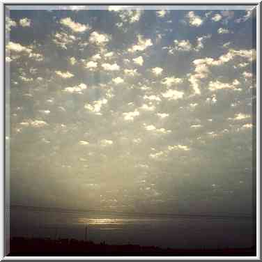 Sunrise, view from a highway near Ashkelon. The Middle East, December 30, 2000