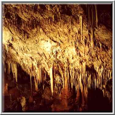 Stalactites in Sorek Cave, west from Jerusalem. The Middle East, December 30, 2000