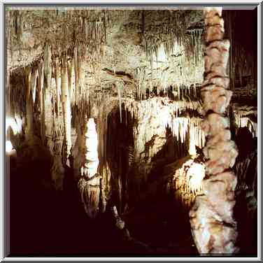 Stalactites in Sorek Cave, west from Jerusalem. The Middle East, December 30, 2000