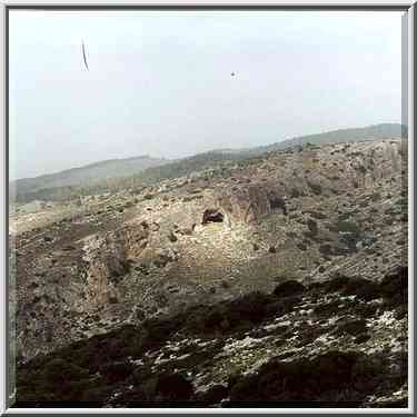 Shimshon Cave at Sorek River, west from Jerusalem. The Middle East, December 30, 2000