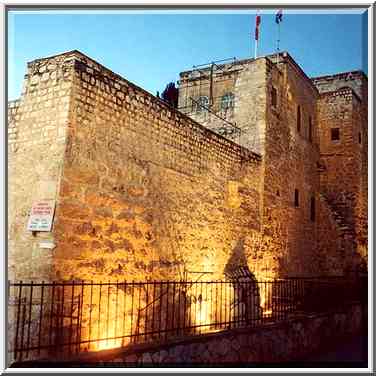 Monastery of the Cross at evening. Jerusalem, the Middle East, December 30, 2000