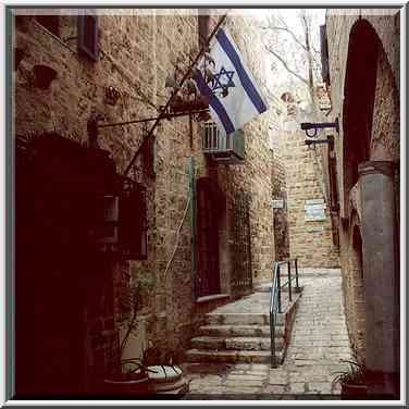 Mazal Tale St. in Jaffa. The Middle East, January 4, 2001