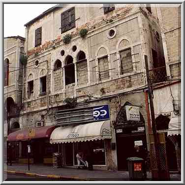 Tourist shops at Yefet St. Jaffa, the Middle East, January 4, 2001