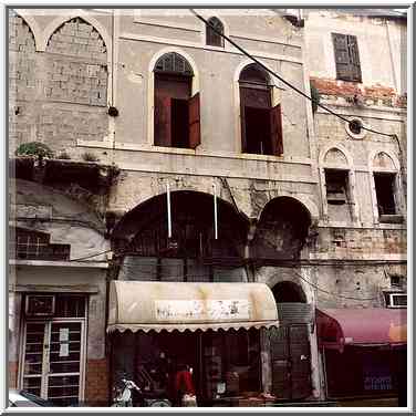 Old houses on Yefet St. Jaffa, the Middle East, January 4, 2001