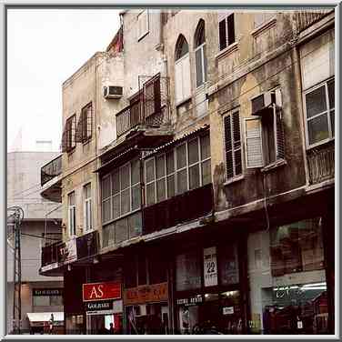 Earlier Tel Aviv architecture of Derekh Yafo St. The Middle East, January 4, 2001