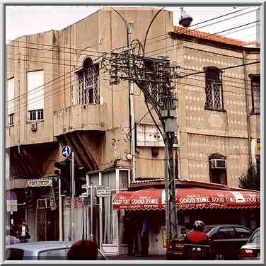 A strange house on Herzl St. Tel Aviv, the Middle East, January 4, 2001