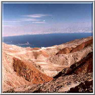 Red Sea and hills near Coral Beach, 3 miles ...[3 words]... The Middle East, January 13, 2001