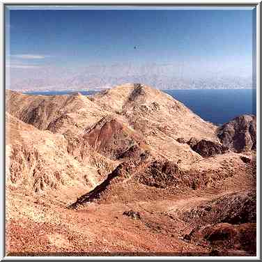 Red Sea and mountains near Taba, 3 miles ...[3 words]... The Middle East, January 13, 2001