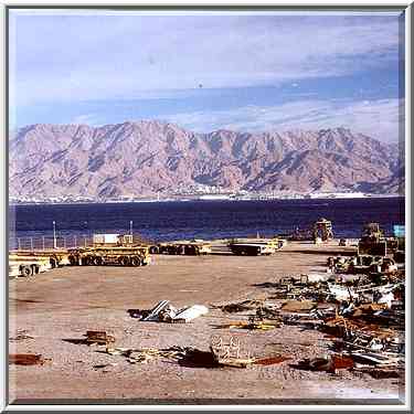 Junk yard of Dead Sea Works on Red Sea beach 2 ...[11 words]... it. The Middle East, January 13, 2001