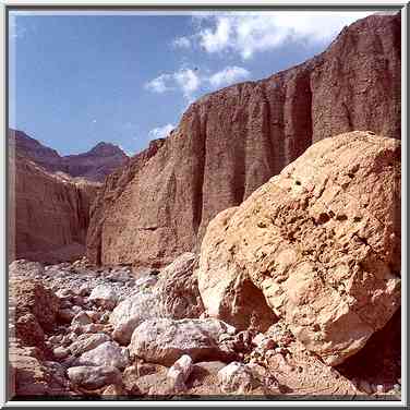 Limestone along Nahal Tseelim River, 2 miles ...[3 words]... The Middle East, January 20, 2001