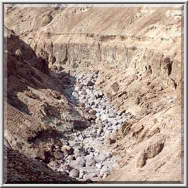 Nahal Tseelim River Canyon, 2 miles north from Masada. The Middle East, January 20, 2001