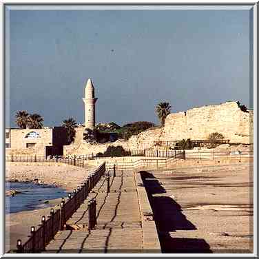 Sea in Caesaria. The Middle East, January 28, 2001