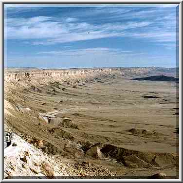 View of Ramon Crater to north-east from a lookout ...[10 words]... the Middle East, February 1, 2001