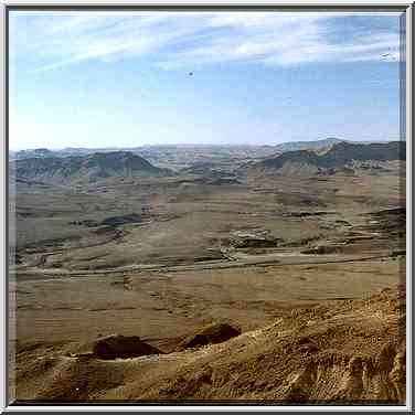 View of Ramon Crater to south-west from a lookout ...[5 words]... the Middle East, February 1, 2001