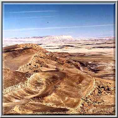 Stone terraces on the bottom of Ramon Crater, ...[7 words]... the Middle East, February 1, 2001