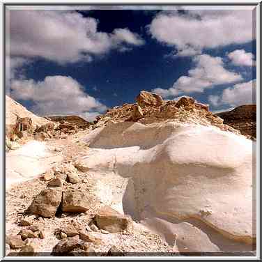 An ancient riverbed (?) on a trail 1.5 miles east ...[2 words]... The Middle East, February 15, 2001