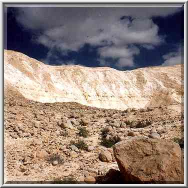 A short tributary of Nahal Akev creek, view to ...[9 words]... The Middle East, February 15, 2001