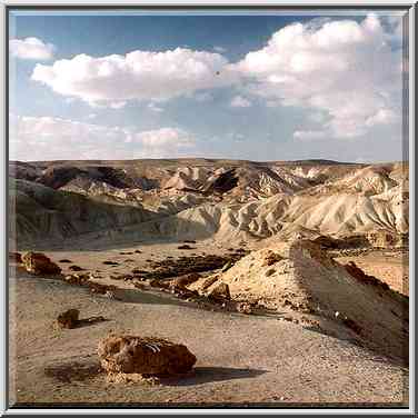 Going down and approaching a road from Ein Avdat ...[18 words]... The Middle East, February 15, 2001