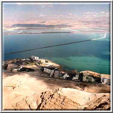 View of Dead Sea and Ein Bokek hotels from the ...[5 words]... The Middle East, February 22, 2001