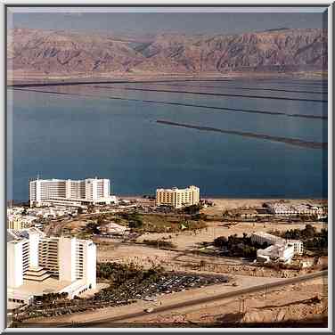 View of Ein Bokek from Maal Bokek Trail. The Middle East, February 22, 2001