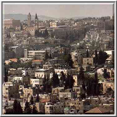 View of a neighborhood of the Old City from ...[6 words]... the Middle East, March 1, 2001